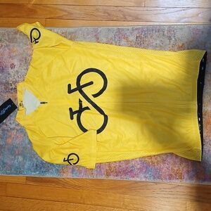 Cycle Run Yellow Cycling Jersey with Bicycle Logo XXXL